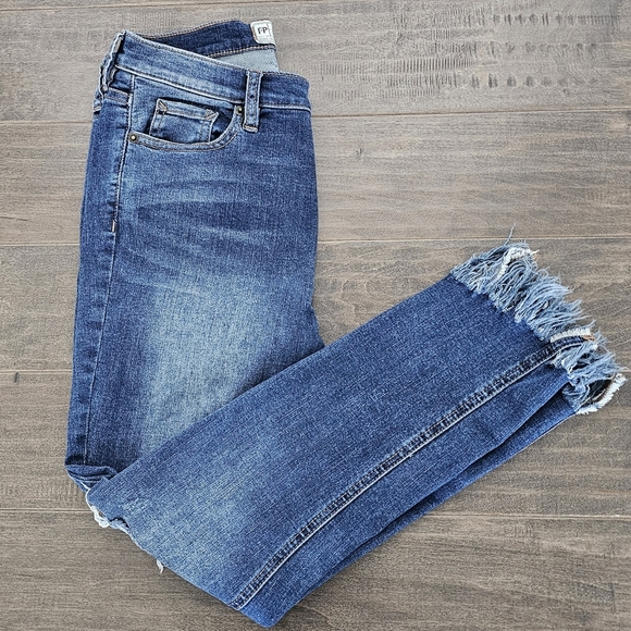 Free People Great Heights Fray Skinny Jean Distressed Medium Wash 28 - Picture 6 of 6
